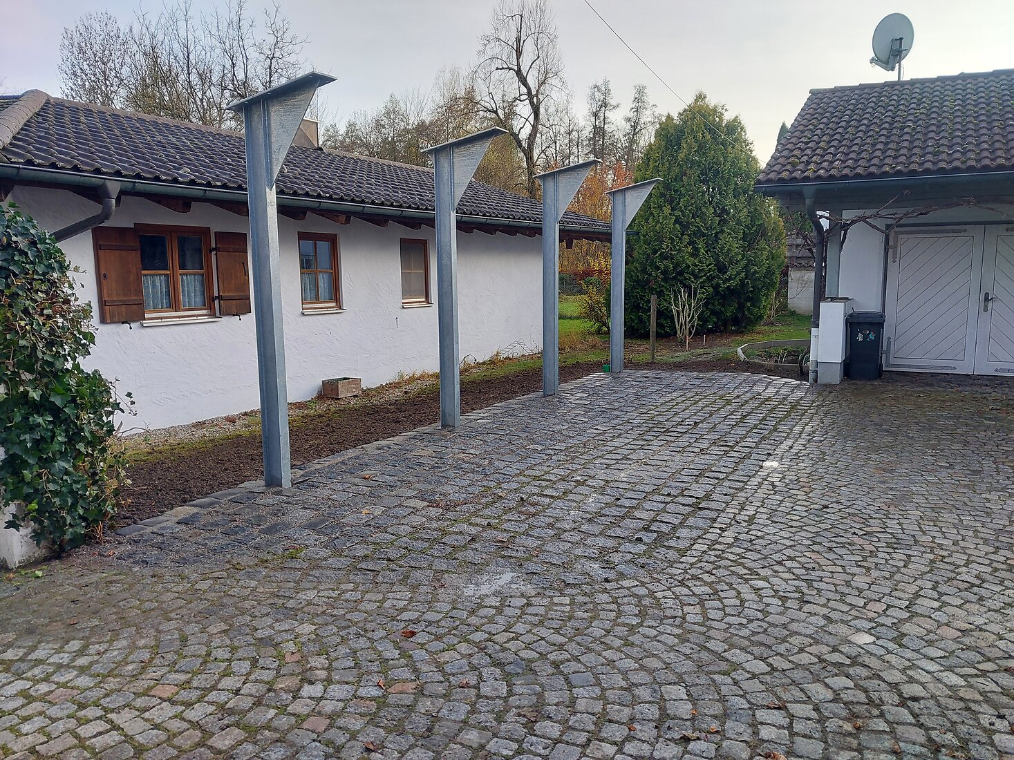 Ausgeführte Pflasterfläche im Außenbereich